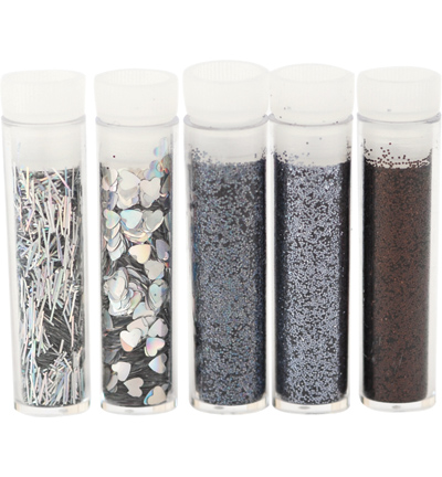 12086-8601 - Hobby Crafting Fun - Noir/argent - Glitter Kit