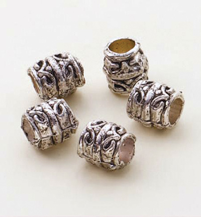 12028-0001 - Hobby Crafting Fun - Bead 2 Bead Jewelry: Metal beads, Platinum - 