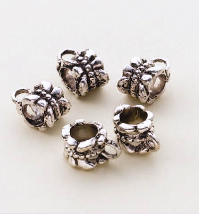 12028-0003 - Hobby Crafting Fun - Bead 2 Bead Jewelry: Metal beads, Platinum - 