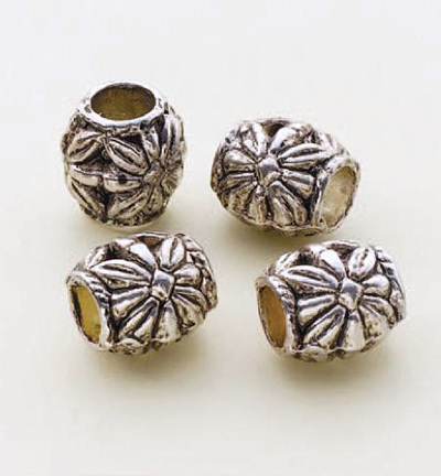 12028-0005 - Hobby Crafting Fun - Bead 2 Bead Jewelry: Metal beads, Platinum - 