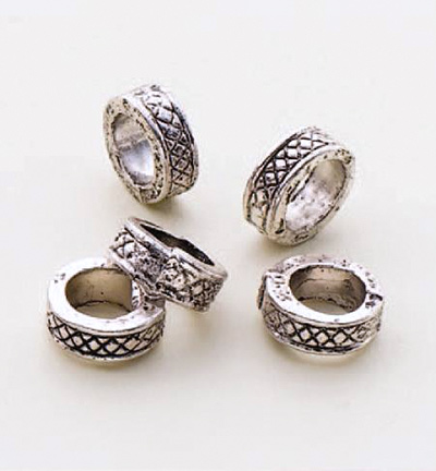 12028-0007 - Hobby Crafting Fun - Bead 2 Bead Jewelry: Metal beads, Platinum - Entretoise