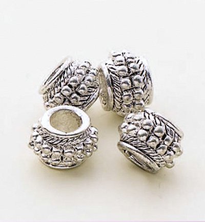 12028-0015 - Hobby Crafting Fun - Bead 2 Bead Jewelry: Metal beads, Platinum - Entretoise