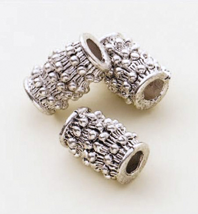 12028-0017 - Hobby Crafting Fun - Bead 2 Bead Jewelry: Metal beads, Platinum - 