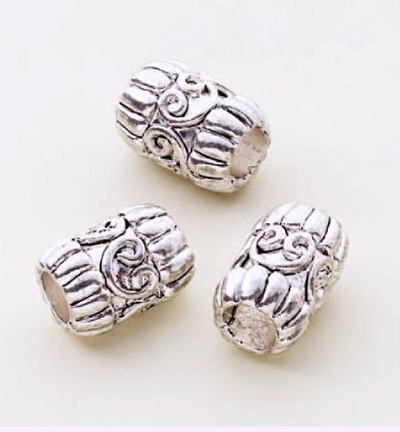12028-0019 - Hobby Crafting Fun - Bead 2 Bead Jewelry: Metal beads, Platinum - 