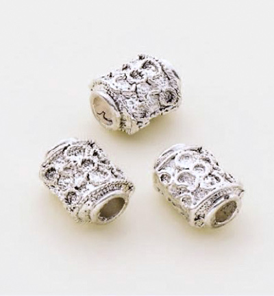 12028-0025 - Hobby Crafting Fun - Bead 2 Bead Jewelry: Metal beads, Platinum - 