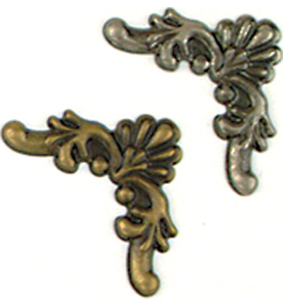11810-2005 - Hobby Crafting Fun - Argent antique, Cuivre antique avec adhésif - Coins de décoration