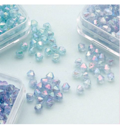 12034-0404 - Hobby Crafting Fun - Acrylic beads trio, diamond shape - 