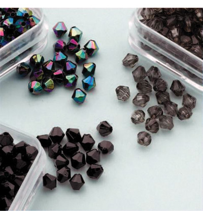 12034-0407 - Hobby Crafting Fun - Acrylic beads trio, diamond shape - 