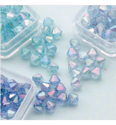 12034-0604 - Hobby Crafting Fun - Acrylic beads trio, diamond shape - 