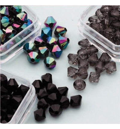 12034-0607 - Hobby Crafting Fun - Acrylic beads trio, diamond shape - 