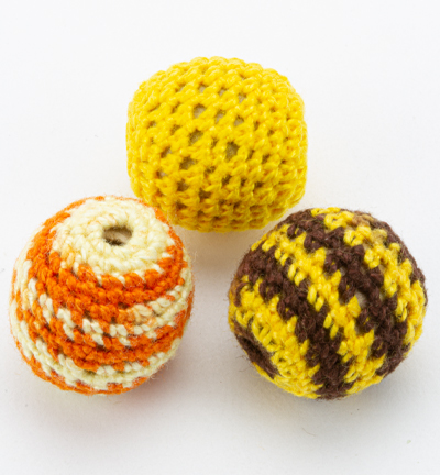 12041-1006 - Hobby Crafting Fun - kralen, 22mm, rond, oranje - 