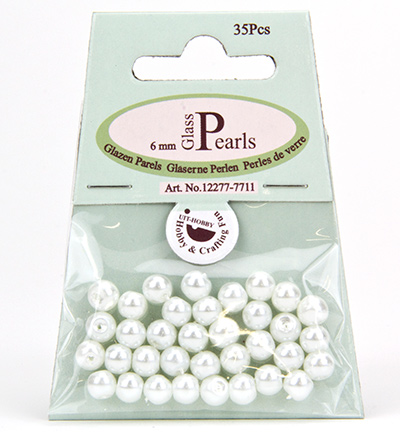 12277-7711 - Hobby Crafting Fun - White,rond - Perles - Rond