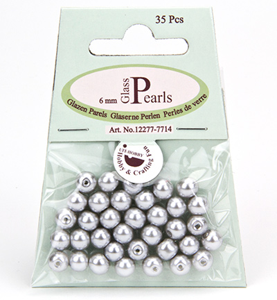 12277-7714 - Hobby Crafting Fun - Lt.Grey,rond - Perles - Rond