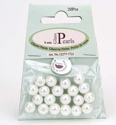 12277-7721 - Hobby Crafting Fun - White,rond - Perles - Rond