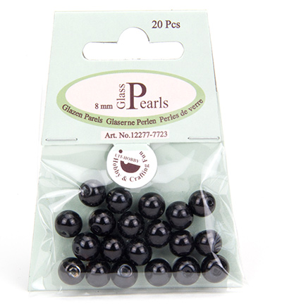 12277-7723 - Hobby Crafting Fun - Black,rond - Perles - Rond