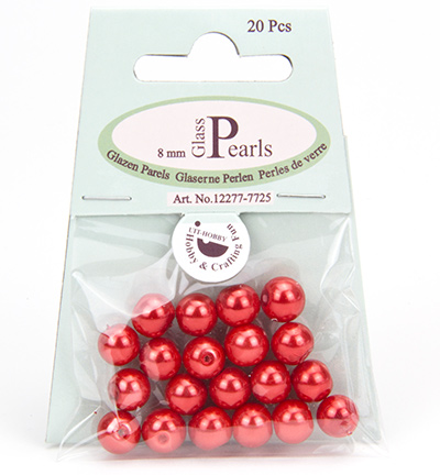 12277-7725 - Hobby Crafting Fun - Red,rond - Perles - Rond
