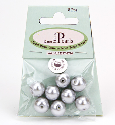 12277-7744 - Hobby Crafting Fun - Lt.Grey,rond - Perles - Rond