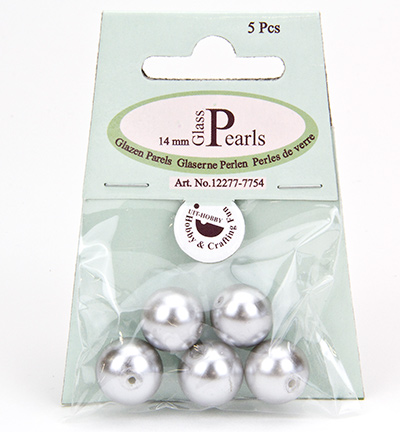 12277-7754 - Hobby Crafting Fun - Lt.Grey,rond - Perles - Rond