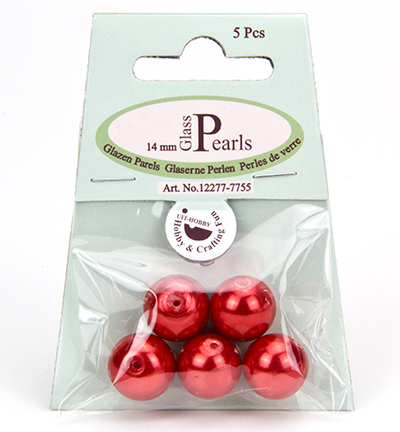 12277-7755 - Hobby Crafting Fun - Red,rond - Perles - Rond