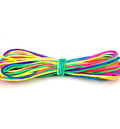 12284-8409 - Hobby Crafting Fun - Shamballa Cord, Neon Mix - Shamballa Cord