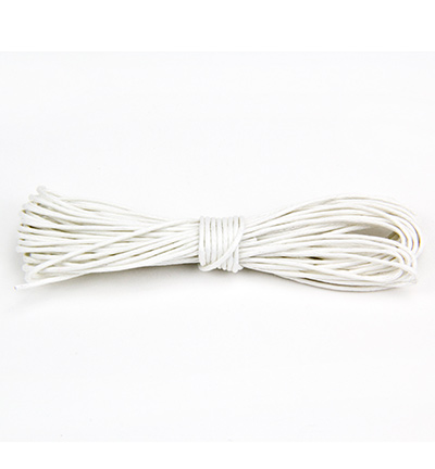 12282-8201 - Hobby Crafting Fun - Round,White - Waxed Cotton Cord