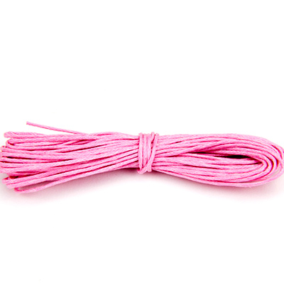 12282-8203 - Hobby Crafting Fun - Round,Pink - Waxed Cotton Cord