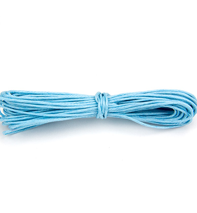12282-8206 - Hobby Crafting Fun - Round,Azur Blue - Waxed Cotton Cord
