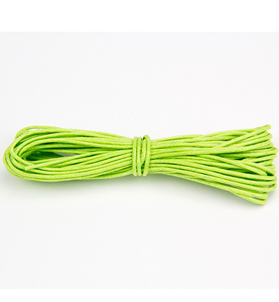 12282-8214 - Hobby Crafting Fun - Waxed Cotton Cord, round, Neon Green - 