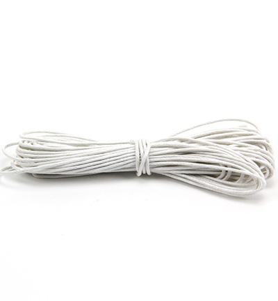12283-8301 - Hobby Crafting Fun - Round,White - Waxed Cotton Cord