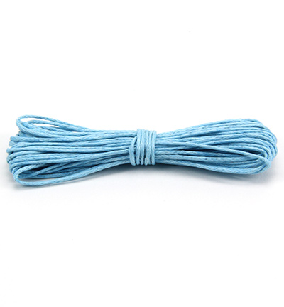 12283-8306 - Hobby Crafting Fun - Round,Azur Blue - Waxed Cotton Cord