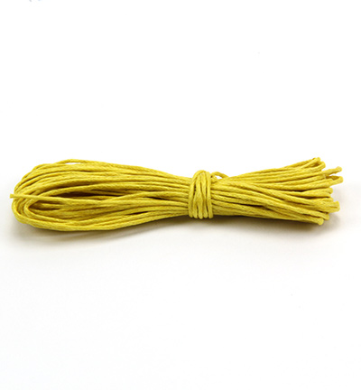 12283-8312 - Hobby Crafting Fun - Round,Yellow - Waxed Cotton Cord