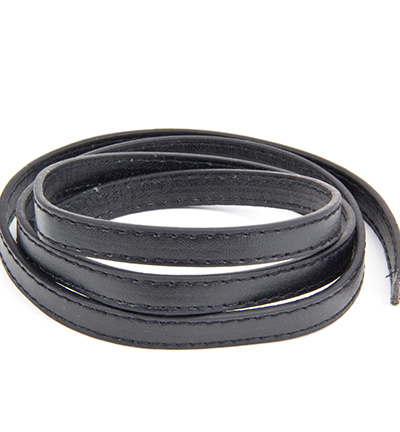 12280-8003 - Hobby Crafting Fun - Flat, black - Chaîne en cuir tressé