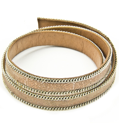 12291-9103 - Hobby Crafting Fun - Velvet Cord, Flat, Metallic Brown - Velvet cord