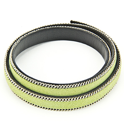 12291-9105 - Hobby Crafting Fun - Velvet Cord, Flat, Green - Velvet cord