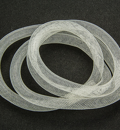 12298-9802 - Hobby Crafting Fun - Fish Net Tubes, Ivory - Fishnet tubes