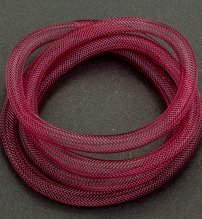 12298-9809 - Hobby Crafting Fun - Fish Net Tubes, Wine - Fishnet tubes