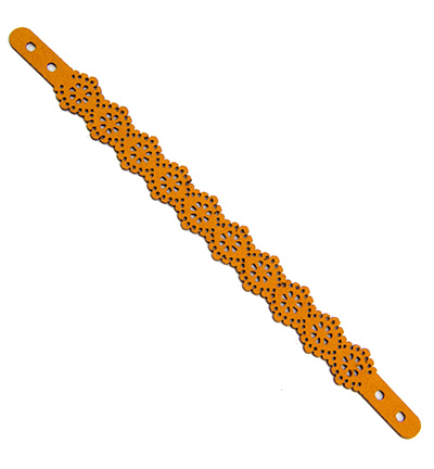 12313-1306 - Hobby Crafting Fun - Lace Cord, faux suede, Orange - Lace cord