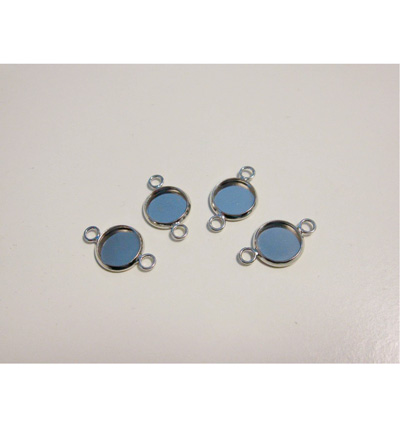 12332-3215 - Hobby Crafting Fun - Pendant 2 yeux, Rond, Platine - Accroches