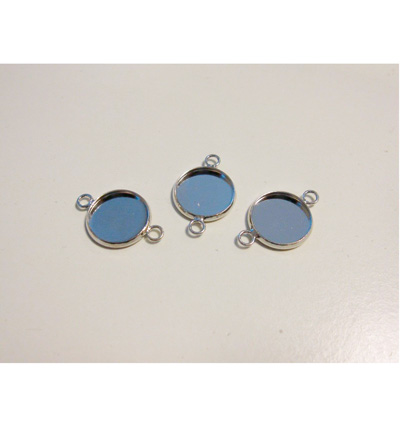 12332-3216 - Hobby Crafting Fun - Pendant 2 yeux, Rond, Platine - Pendant