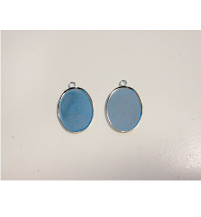 12332-3218 - Hobby Crafting Fun - Pendant 1oeuil, Ovale, Platine - 