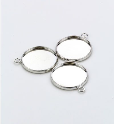 12332-3220 - Hobby Crafting Fun - Hanger with 1 eye, Round, Top, Platinum - 