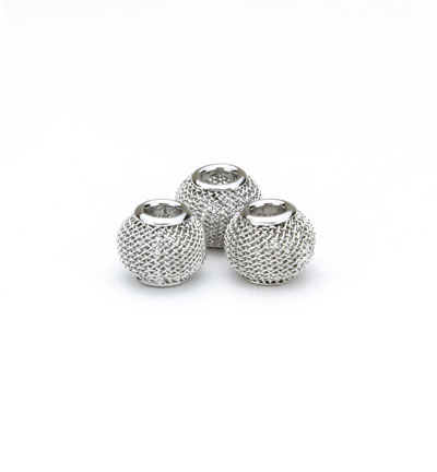 12340-4002 - Hobby Crafting Fun - Net Beads, Platinum - Net Beads 12mm