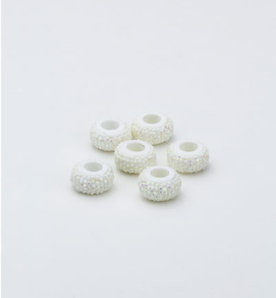 12352-5201 - Hobby Crafting Fun - Resin Beads, AB White - Resin Beads