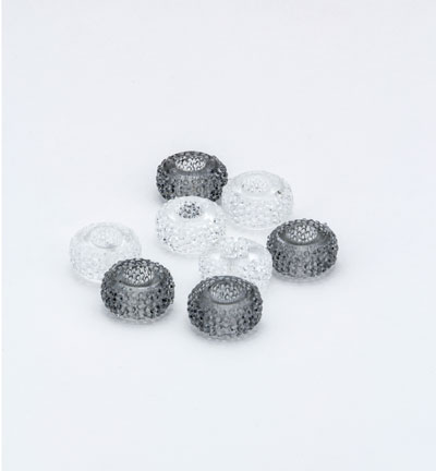 12352-5203 - Hobby Crafting Fun - Resin Beads, Clear/Grey - Resin Beads