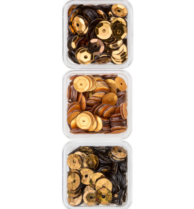 12053-5316 - Hobby Crafting Fun - Sequins trio, Copper, Cup - 