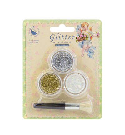 12344-4402 - Hobby Crafting Fun - Silver, Gold, AB White - Glitter Kit