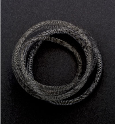 12348-4803 - Hobby Crafting Fun - Metal Fish Net Tube, Anthraciet - Fishnet tubes Metal