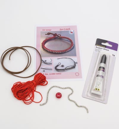 12360-6002 - Hobby Crafting Fun - Bracelet Set Rouge - Set Bracelet