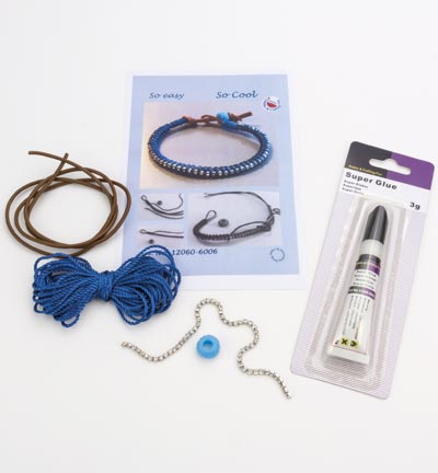 12360-6006 - Hobby Crafting Fun - Bracelet Set Bleu roi - 