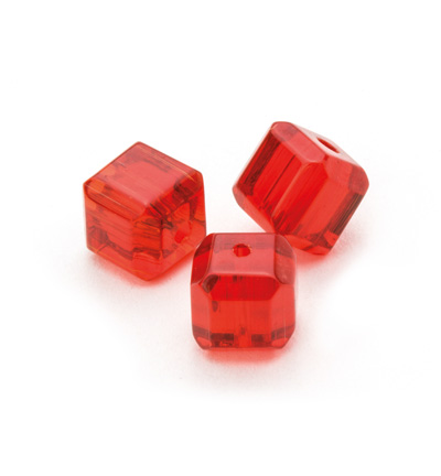 11809-2702 - Hobby Crafting Fun - Red - Square Beads